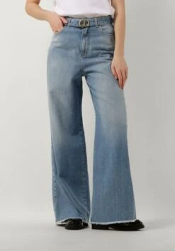 Twinset Milano Blaue Straight Leg Jeans Woven Trousers