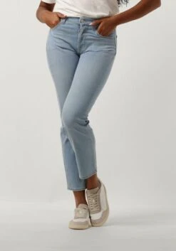 Replay Maijke Straight Leg Jeans in Hellblau - Damen High Waist