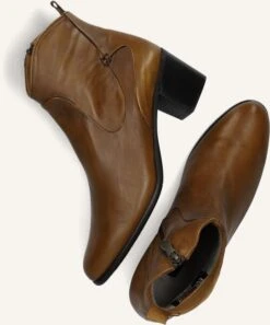 Everybody Adella Leder-Stiefeletten in Cognac mit Blockabsatz -Teveo Geschaft 278495 5