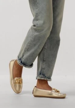 Ayana 1202 Goldene Leder-Mokassins für Damen -Teveo Geschaft 278913 8