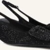 Bibi Lou Damen Slingbacks 692z00vk - Schwarzes Wildleder mit Kitten Heel
