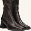 Vagabond Shoemakers Hedda 302 Braune Leder-Stiefeletten mit Blockabsatz