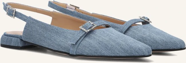 Notre-V Damen Slingbacks 122219 in Blau aus Denim 3 Notre-V Damen Slingbacks 122219 in Blau aus Denim