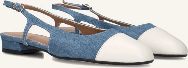 Notre-V Blaue Slingbacks 08-490 aus Leder mit Blockabsatz 3 Notre-V Blaue Slingbacks 08-490 aus Leder mit Blockabsatz