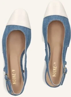 Notre-V Blaue Slingbacks 08-490 aus Leder mit Blockabsatz 10 Notre-V Blaue Slingbacks 08-490 aus Leder mit Blockabsatz -Teveo Geschaft 285293 5