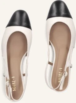Notre-V Damen Slingbacks 08-490 aus Leder in Weiß -Teveo Geschaft 285297 5