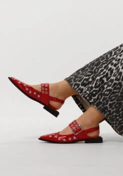 Notre-V Slingbacks 08-236 - Elegante Leder-Pumps in Rot -Teveo Geschaft 285299 8