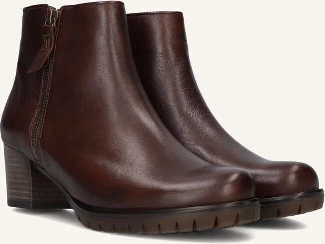 Gabor 653.2 Damen-Stiefeletten aus braunem Leder mit Blockabsatz 3 Gabor 653.2 Damen-Stiefeletten aus braunem Leder mit Blockabsatz