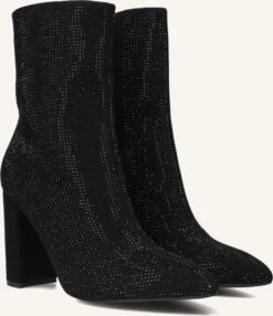 Omoda Stiefeletten 0419-10 - Elegante Schwarze Textil-Stiefeletten für Damen