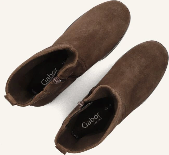 Gabor 851 Damen Stiefeletten in Braun - Eleganter Blockabsatz aus Wildleder 6 Gabor 851 Damen Stiefeletten in Braun - Eleganter Blockabsatz aus Wildleder – Bild 4