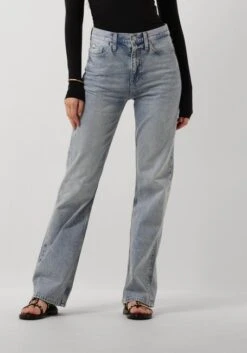 Calvin Klein Authentic Bootcut Jeans - High-Waist Denim in Light Blue