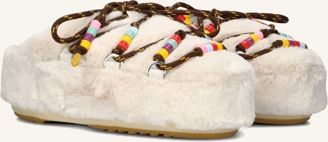 Moon Boot Mule Faux Fur Beads Slipper für Damen in Weiß 3 Moon Boot Mule Faux Fur Beads Slipper für Damen in Weiß