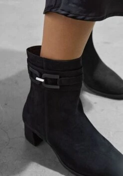 Hassia Stiefeletten 304852 aus Wildleder – Schwarz mit Blockabsatz -Teveo Geschaft 290090 8