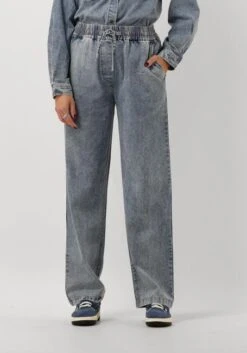 Lollys Laundry Monall Slim Fit Pants - Hellblaue Straight Leg Jeans