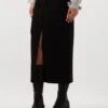Minus Marcia Midi Skirt - Eleganter schwarzer Midirock für Damen -Teveo Geschaft 291316 1