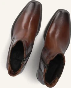 Blasz 2dotta208 Cognacfarbene Leder Stiefeletten mit Blockabsatz -Teveo Geschaft 291394 5