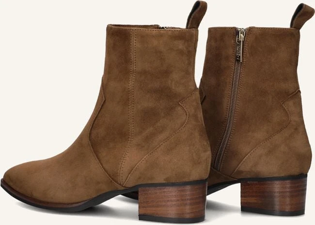 Notre-V 3221 Cognacfarbene Damen-Stiefeletten aus Wildleder 4 Notre-V 3221 Cognacfarbene Damen-Stiefeletten aus Wildleder – Bild 2