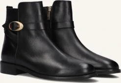 Notre-V Damen Leder-Stiefeletten 3262 - Elegant & Schwarz