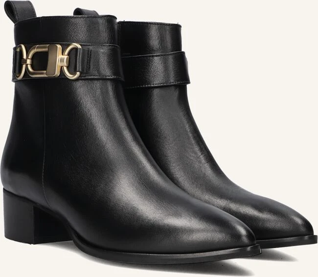 Notre-V 3254 Damen Leder Stiefeletten in Schwarz 3 Notre-V 3254 Damen Leder Stiefeletten in Schwarz