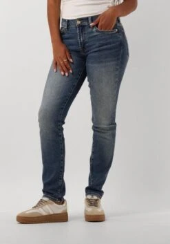 7 For All Mankind Roxanne Straight Leg Jeans in Blau