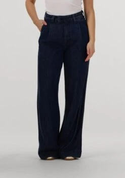 7 For All Mankind Pleated Trouser Stormy Wide Jeans - Blau