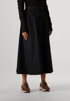 Summum Damen Midirock Skirt Taft in Schwarz