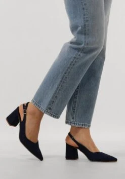 Notre-V Blaue Denim Slingbacks 2315c mit Blockabsatz -Teveo Geschaft 292345 8