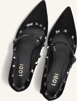 Lodi Chirun Schwarze Wildleder Pumps mit Blockabsatz -Teveo Geschaft 292391 5