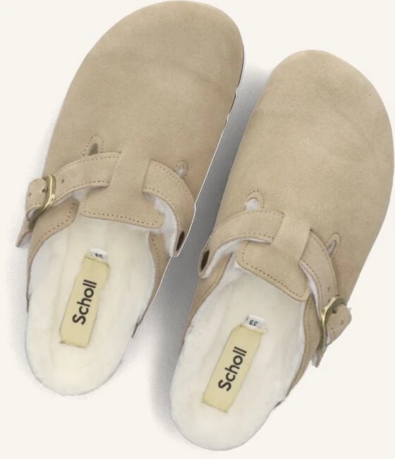 Scholl Fae New - Beige Suede Platform Slippers for Women 6 Scholl Fae New - Beige Suede Platform Slippers for Women – Bild 4