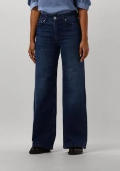Neo Noir Carla Denim Pants - Wide Leg Jeans in Dark Blue