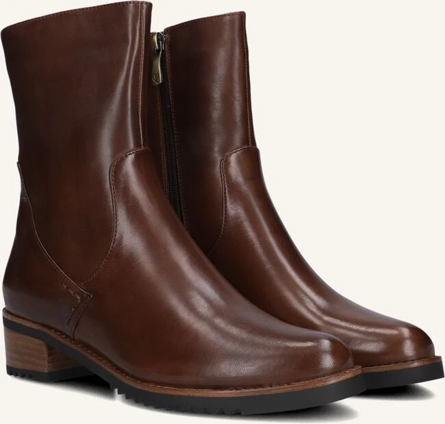 Everybody Bee Braune Leder Stiefeletten mit Blockabsatz 3 Everybody Bee Braune Leder Stiefeletten mit Blockabsatz