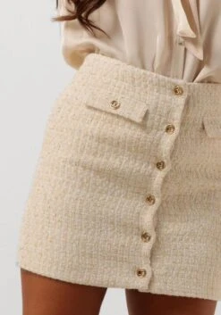 Twinset Milano Minirock 242tp2125 - Eleganter Off-White Glitter Minirock für Damen -Teveo Geschaft 294805 3