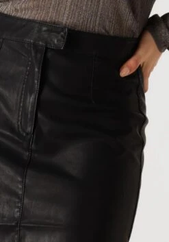 Knit-ted Minirock Tess in edler Leder-Optik - Schwarz -Teveo Geschaft 295750 3