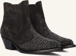 Stefano Lauran Damen Stiefeletten 9706r - Grau Wildleder mit Blockabsatz