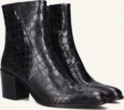 Stefano Lauran Stiefeletten 595-08 Grau mit Krokodil-Muster