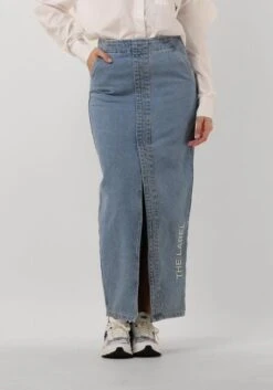 Alix The Label Ladies Woven Maxi Denim Skirt - Blue