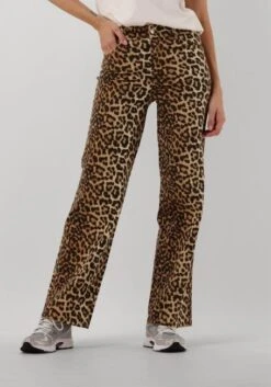 Y.A.S Yasleonora High Waist Wide Leg Jeans - Brown Leopard Print