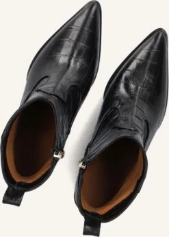 Lina Locchi 30731 Damen Stiefeletten aus Leder - Schwarz mit Krokoprägung -Teveo Geschaft 297428 5