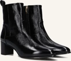 Lina Locchi 8543 Damen Stiefeletten in Schwarz – Elegantes Lackleder mit Blockabsatz