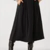 Co'couture Anya CC Pleat Skirt - Eleganter Midirock in Schwarz -Teveo Geschaft 298222 1