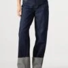 Y.A.S. Yasmaria HMW Straight Leg Jeans - Dunkelblau Organic Denim