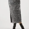 Notre-V NV-Embla Silberner Midirock – Eleganter Glitter-Look -Teveo Geschaft 298772 1