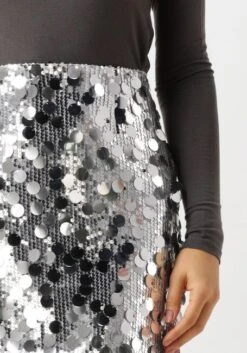 Notre-V NV-Emerald Minirock in Silber mit Glitter-Effekt -Teveo Geschaft 298779 3