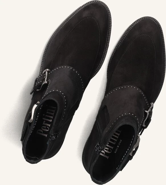 Pertini 13476 Damen Stiefeletten - Elegante Boots aus schwarzem Wildleder 6 Pertini 13476 Damen Stiefeletten - Elegante Boots aus schwarzem Wildleder – Bild 4