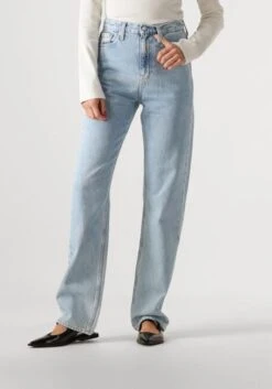 Calvin Klein High Rise Straight Leg Jeans für Damen in Hellblau
