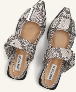 Steve Madden Grand Ave Slingbacks - Beige Snake Print -Teveo Geschaft 302551 5