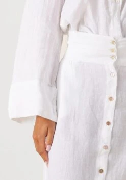 Mr Mood Mrs Mabe Skirt - Weißer Maxirock aus 100% Leinen 7 Mr Mood Mrs Mabe Skirt - Weißer Maxirock aus 100% Leinen -Teveo Geschaft 302722 3