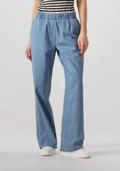 Minus Bora Mid Waist Pant – Blaue Wide Leg Jeans für Damen