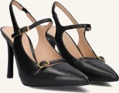 Unisa Slingbacks Tulare - Elegante schwarze Leder-Pumps mit Pfennigabsatz