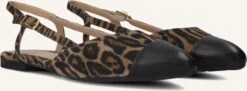 Unisa Asley Damen Slingbacks – Brauner Leoprint & Kitten Heel